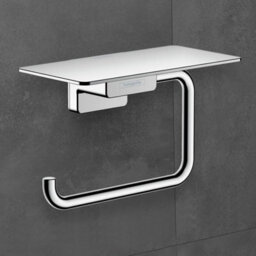 Hansgrohe Addstoris Toilet Roll Holder With Shelf Chrome - 41772000 - thumbnail 2