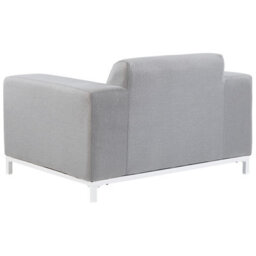 Beliani Set Of 2 Garden Armchairs Rovigo Fabric Light Grey - thumbnail 7