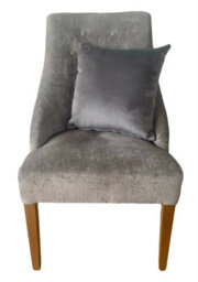 Beautiful Beanbags Set Of 4 Plush Velvet Scatter Cushions Complete With Cushion Pads Furniture Cushions With Inserts 4 Plush Velvet Cushions - Grey - thumbnail 4