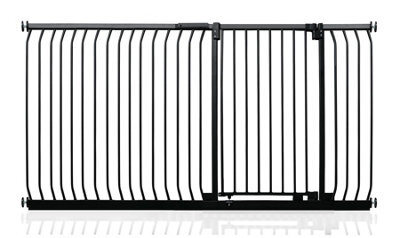 Safetots Extra Tall Elite Safety Gate, 189Cm - 198Cm, Matt Black, Extra Tall 96.8Cm In Height, Pressure Fit Stair Gate - image 1