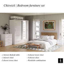 SquareBoxx Chiswick Gloss White 5 Drawer Modern Tower Chest Of Drawers - (H) 100Cm X (W) 70Cm X (D) 40Cm - thumbnail 4