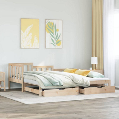 Berkfield Daybed With Trundle And Drawers Without Mattress 90X190 Cm Single - image 1