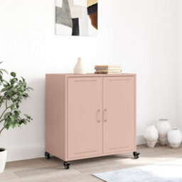 Berkfield Sideboard Pink 68.5X39X72 Cm Steel - thumbnail 3