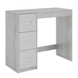 Urbn-Living Urbnliving Height 79.5Cm 3 Drawer Wooden Bedroom Dressing Grey Drawers And Ash Grey Carcass Computer Work Table Desk Jewellery - thumbnail 2
