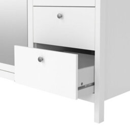 Wyld Haus Gossmere 3-Door White Wardrobe With Mirror And 2 Drawers - thumbnail 8