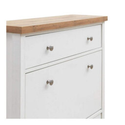 Timber Art Design Astbury 3 Tier Shoe Cabinet Storage Cupboard Footwear Stand Rack Wooden White - thumbnail 7