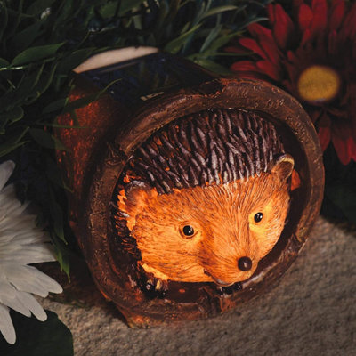 Hedgehog Design Solar Light - Outdoor Patio Or Decking Garden Ornament Decoration - 11Cm X 11Cm X 14.5Cm - image 1