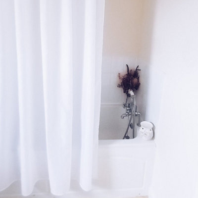 Euroshowers Antibacterial Polyester Shower Curtain 213X213Cm - image 1