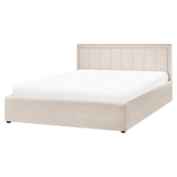 Beliani Ottoman Bed Boucle Montlaur 160 X 200 Cm (Eu King Size) Beige - thumbnail 8