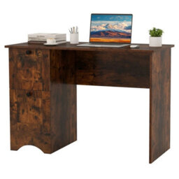 Computer Desk Home Office Writing Study Desk With 2 Drawers - thumbnail 3