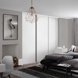 Spacepro Classic 1 Panel Matt White Sliding Wardrobe Door (H)2220mm (W)914mm - thumbnail 2
