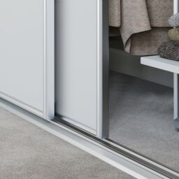 Spacepro Classic 1 Panel Matt White Sliding Wardrobe Door (H)2220mm (W)914mm - thumbnail 3