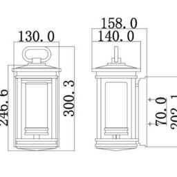 Elstead South Hope 1 Light Small Outdoor Wall Lantern Bronze Ip44, E14 - thumbnail 2