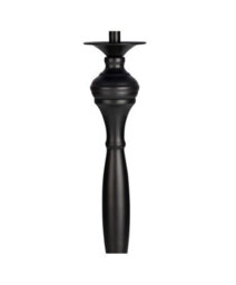 Lighting Supermarket Messini Large Black Elegant Candlestick Table Lamp With Grey Silver Lined Shade - thumbnail 3