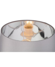 Lighting Supermarket Messini Large Black Elegant Candlestick Table Lamp With Grey Silver Lined Shade - thumbnail 6