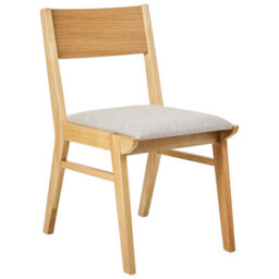 Beliani Set Of 2 Dining Chairs Enola Wood Light Brown/ Light Grey - thumbnail 4