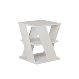 Decortie Cyclo Modern Coffee Table 45Cm Multipurpose Open Storage White Living Room H 55Cm - thumbnail 2