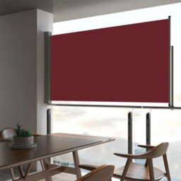 Walplus Patio Retractable Side Awning Garden Sun Shade Canopy Gazebo For Back Door, Porch, Patio 160X300 Cm Red