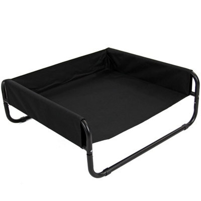 Black Large Elevated Pet Dog Bed Cat Raised Sides Camping Cot Indoor - image 1