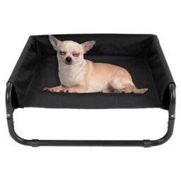 Black Large Elevated Pet Dog Bed Cat Raised Sides Camping Cot Indoor - thumbnail 3