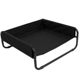 Black Large Elevated Pet Dog Bed Cat Raised Sides Camping Cot Indoor