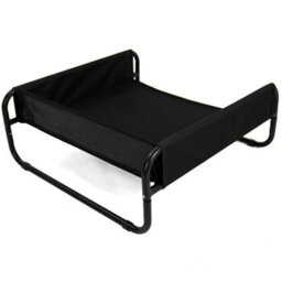 Black Large Elevated Pet Dog Bed Cat Raised Sides Camping Cot Indoor - thumbnail 4