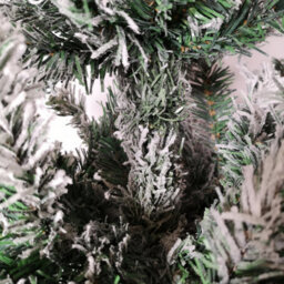 Samuel Alexander 6.5Ft (2M) Premier Snow Flocked Pvc Spruce Pine Slim Christmas Tree In Green - thumbnail 4