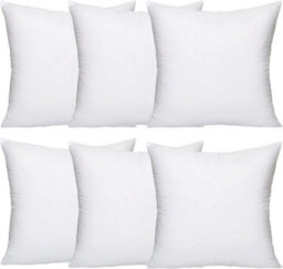 "Lancashire Textiles 15"" X 15"" (38Cm X 38Cm) 6 Pack Polycotton Casing Hollowfibre Filling Cushion Pads" - thumbnail 1