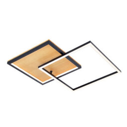 Luminosa Lighting Luminosa Noris Led Semi Flush Ceiling Light Black 3000K Warm White 2Xled - thumbnail 1