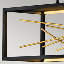 Luminosa Lighting Luminosa Hinkley Styx Integrated Led Bar Pendant Ceiling Light Black & Golded Gold, 3000K - thumbnail 4