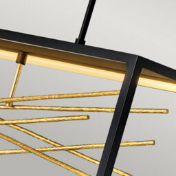 Luminosa Lighting Luminosa Hinkley Styx Integrated Led Bar Pendant Ceiling Light Black & Golded Gold, 3000K - thumbnail 3