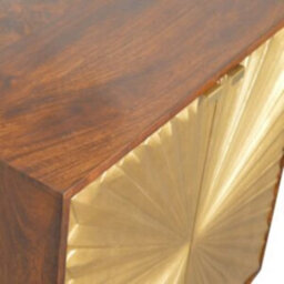 Wyld Haus Merano Mango Wood Gold Storage Cabinet 2 Drawers - thumbnail 9