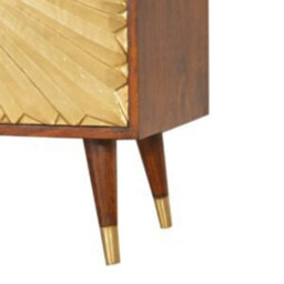 Wyld Haus Merano Mango Wood Gold Storage Cabinet 2 Drawers - thumbnail 8