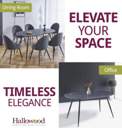 Hallowood Furniture Cullompton Oval Dining Table 160Cm With Grey Marble Effect Top And Black Legs - thumbnail 6