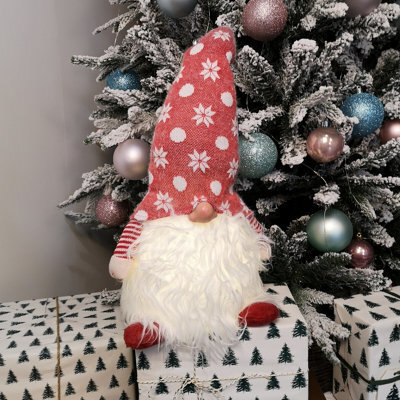 Samuel Alexander 56Cm Battery Operated Light Up Christmas Standing Gonk Decoration In Red - image 1