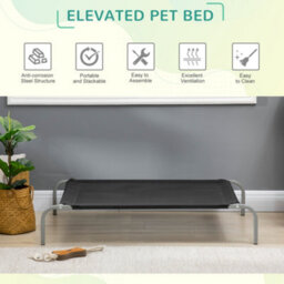 Pawhut Cooling Pet Bed Elevated Dog Bed With Non-Slip Pads For Large Medium Dogs - thumbnail 5
