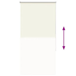 Berkfield Roller Blind Blackout Off White 75X150 Cm Fabric Width 70.7 Cm Polyester - thumbnail 9