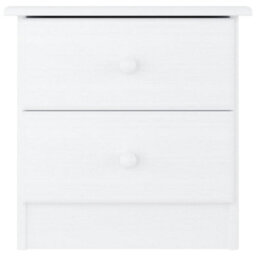 Berkfield Bedside Cabinet Alta White 41X35X41 Cm Solid Wood Pine - thumbnail 3