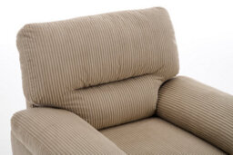 Beige Jumbo Cord Armchair Lincoln - thumbnail 8