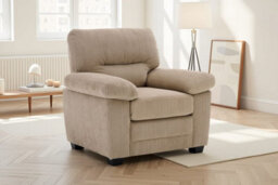 Beige Jumbo Cord Armchair Lincoln