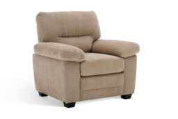 Beige Jumbo Cord Armchair Lincoln - thumbnail 3
