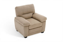 Beige Jumbo Cord Armchair Lincoln - thumbnail 4