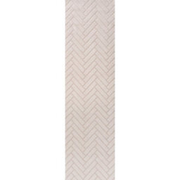 The Rugs Loft Ivory Herringbone Living Room Area Rug And Runners Soft Pile - thumbnail 9