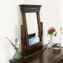The Furniture Market French Hardwood Dressing Table Mirror - H 600mm X W 600mm X D 160mm
