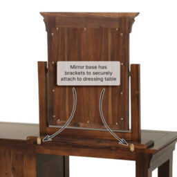 The Furniture Market French Hardwood Dressing Table Mirror - H 600mm X W 600mm X D 160mm - thumbnail 5