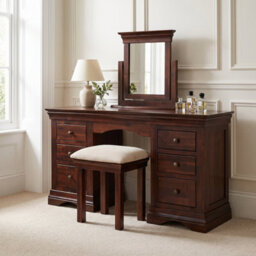 The Furniture Market French Hardwood Dressing Table Mirror - H 600mm X W 600mm X D 160mm - thumbnail 7