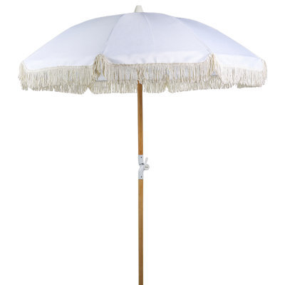 Beliani Patio Parasol 150 Cm Mondello White - image 1