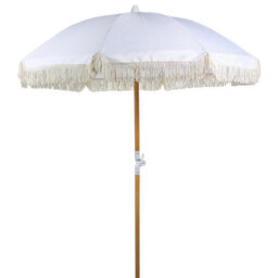 Beliani Patio Parasol 150 Cm Mondello White - thumbnail 1