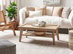 Beliani Rustic Coffee Table Simla Brown - thumbnail 2