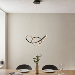 Luminosa Lighting Luminosa Francisca Integrated Led Pendant Ceiling Light Textured Black, Clear Faceted Acrylic, 1X Integrated Led - thumbnail 3